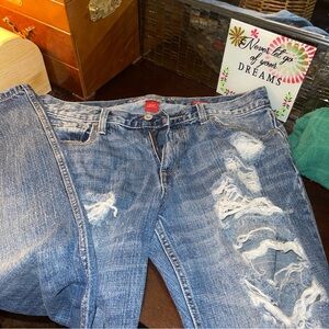 Distressed jeans